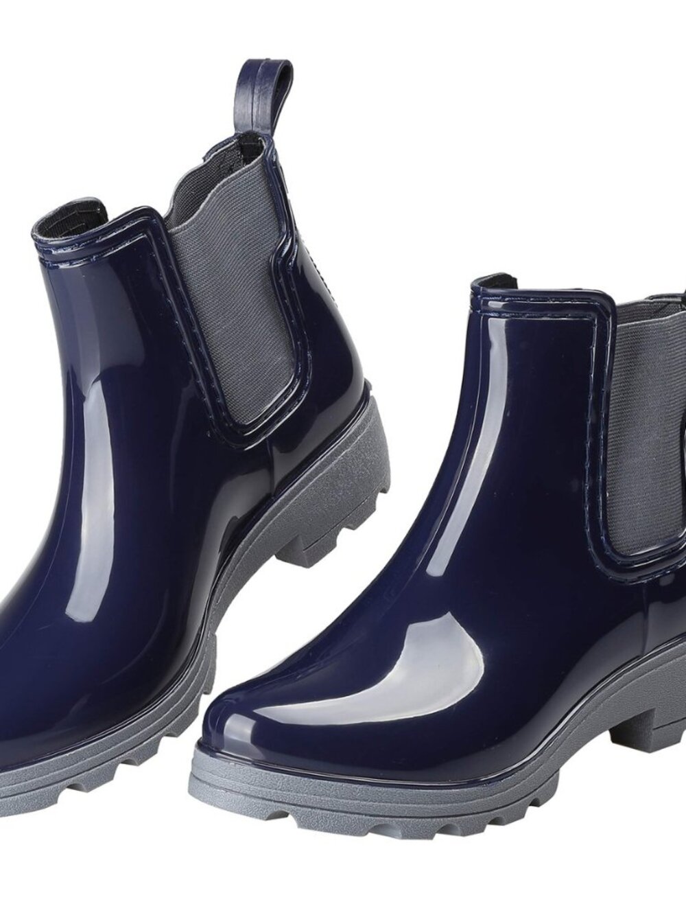 Women's Short Rain Boots Waterproof Slip On Ankle Chelsea Booties